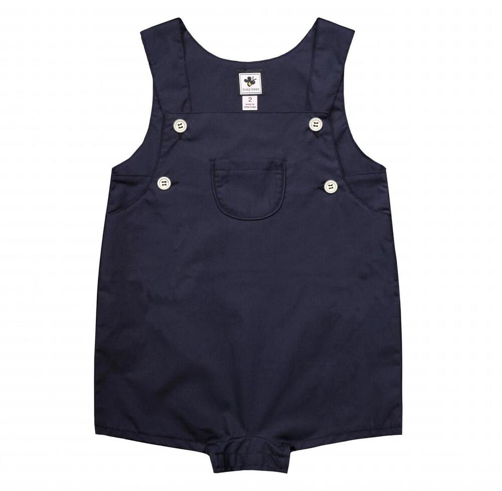 NEW BUSY BEES kid's george cotton poplin romper in navy